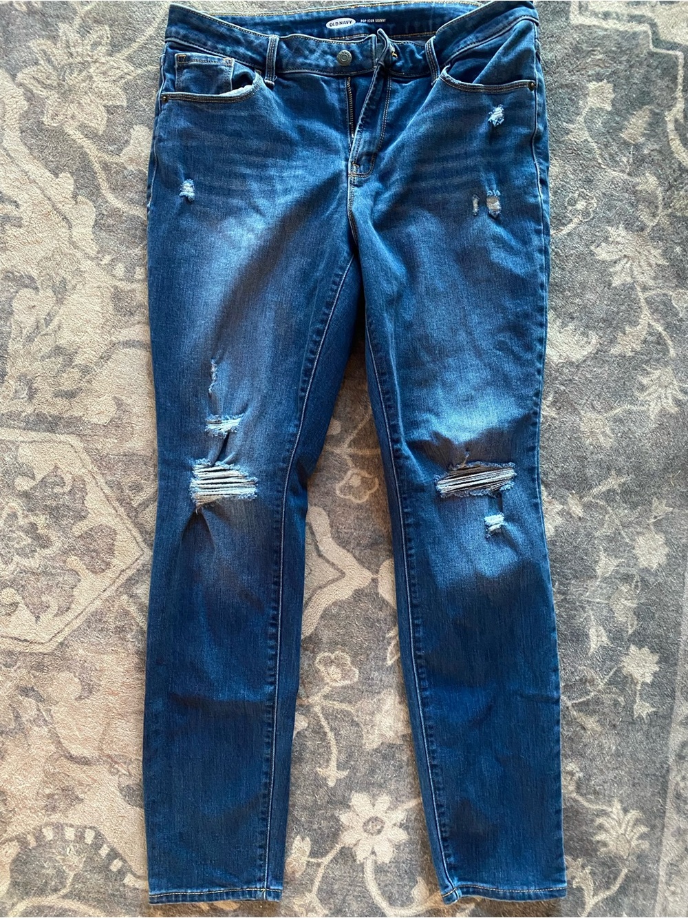 Old Navy Distressed Skinny Jeans - Dark Blue